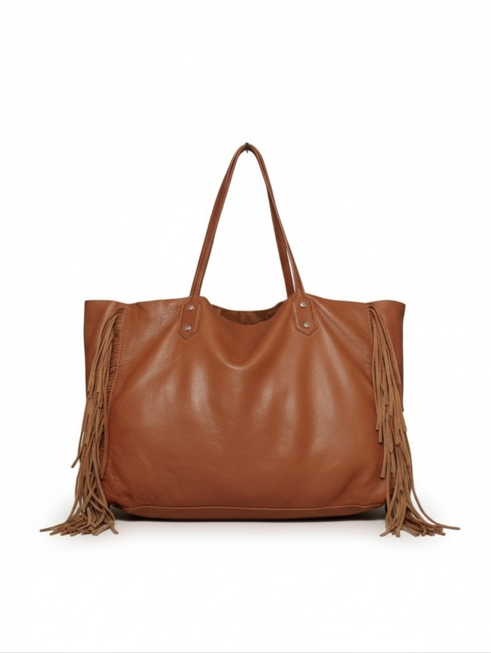 Sam Edelman Peyton Large Leather Fringe Hippie Tote Bag Gently Loved